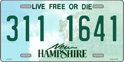 NH license plate 3111641