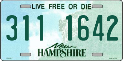 NH license plate 3111642