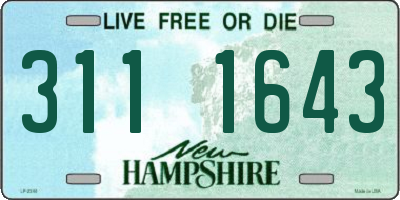 NH license plate 3111643