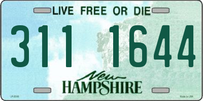 NH license plate 3111644
