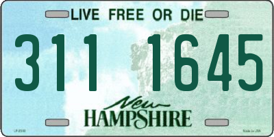 NH license plate 3111645