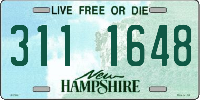 NH license plate 3111648