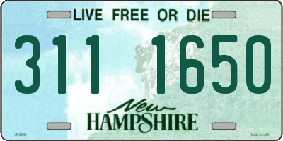 NH license plate 3111650