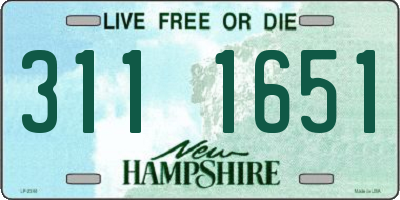 NH license plate 3111651