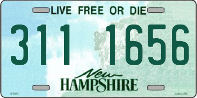 NH license plate 3111656