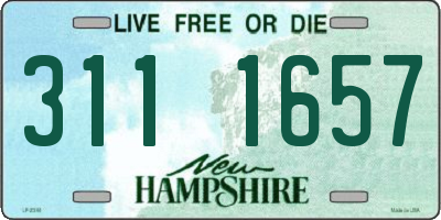 NH license plate 3111657