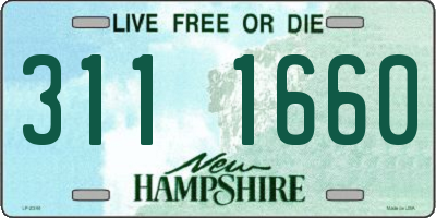 NH license plate 3111660