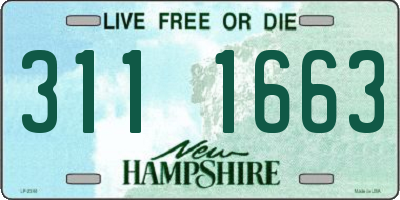 NH license plate 3111663