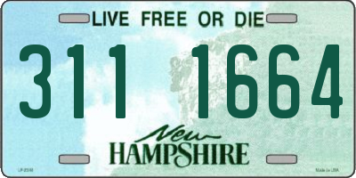 NH license plate 3111664