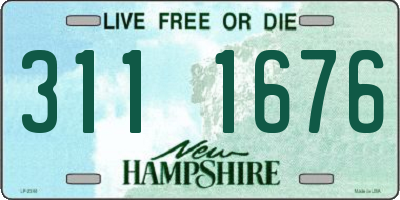 NH license plate 3111676