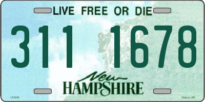 NH license plate 3111678