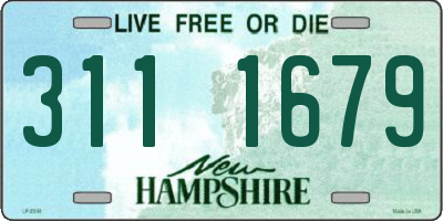 NH license plate 3111679