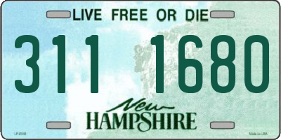 NH license plate 3111680
