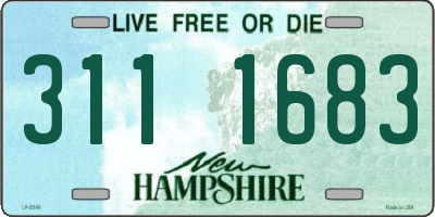 NH license plate 3111683