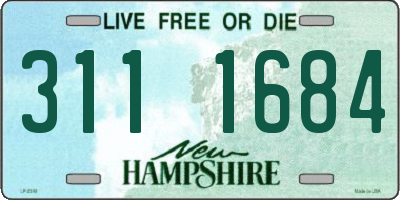 NH license plate 3111684