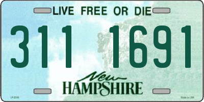 NH license plate 3111691
