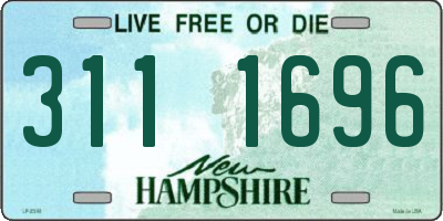 NH license plate 3111696