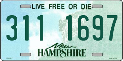 NH license plate 3111697