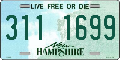 NH license plate 3111699