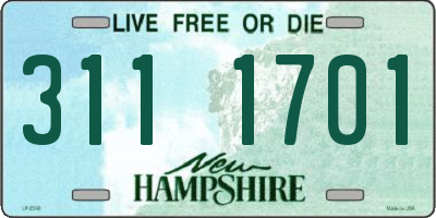 NH license plate 3111701