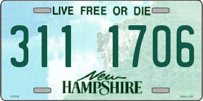 NH license plate 3111706