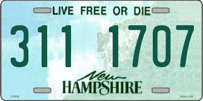 NH license plate 3111707