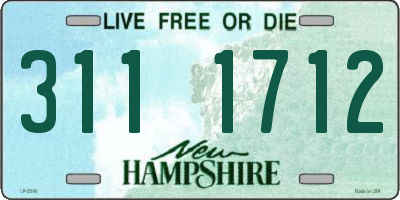 NH license plate 3111712