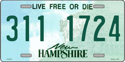 NH license plate 3111724