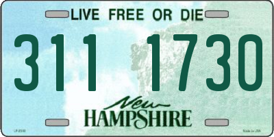 NH license plate 3111730