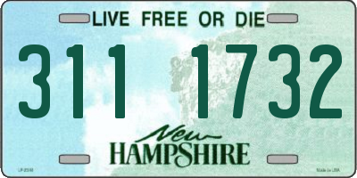 NH license plate 3111732