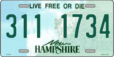 NH license plate 3111734