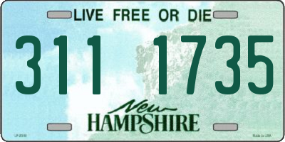 NH license plate 3111735