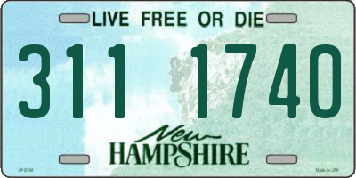 NH license plate 3111740
