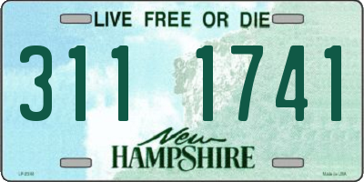 NH license plate 3111741