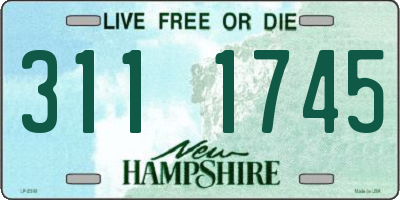 NH license plate 3111745