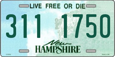 NH license plate 3111750