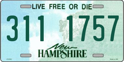 NH license plate 3111757