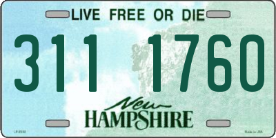 NH license plate 3111760
