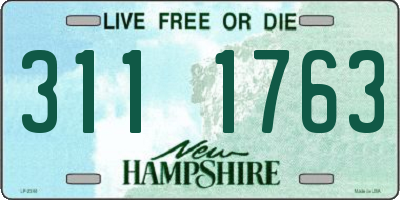NH license plate 3111763