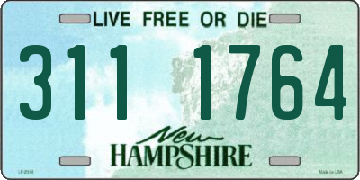 NH license plate 3111764