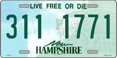 NH license plate 3111771