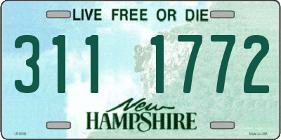 NH license plate 3111772