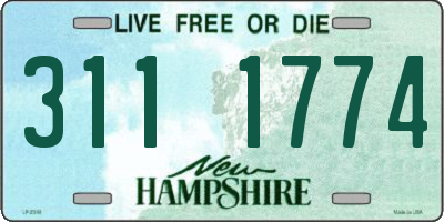 NH license plate 3111774