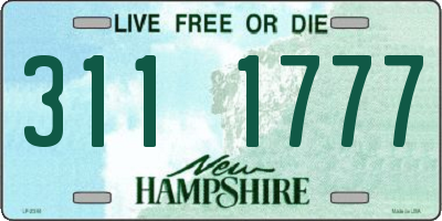 NH license plate 3111777