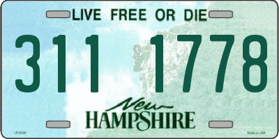 NH license plate 3111778