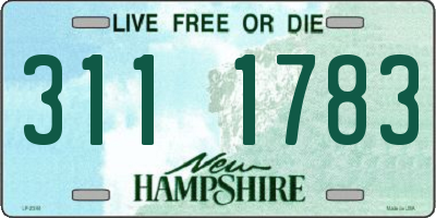 NH license plate 3111783