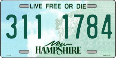 NH license plate 3111784