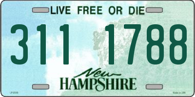 NH license plate 3111788
