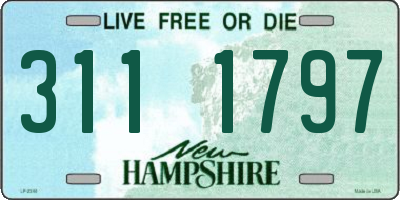NH license plate 3111797