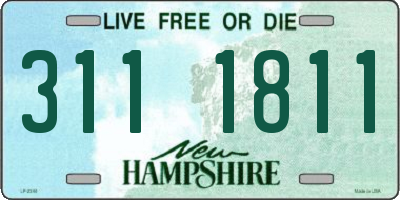 NH license plate 3111811